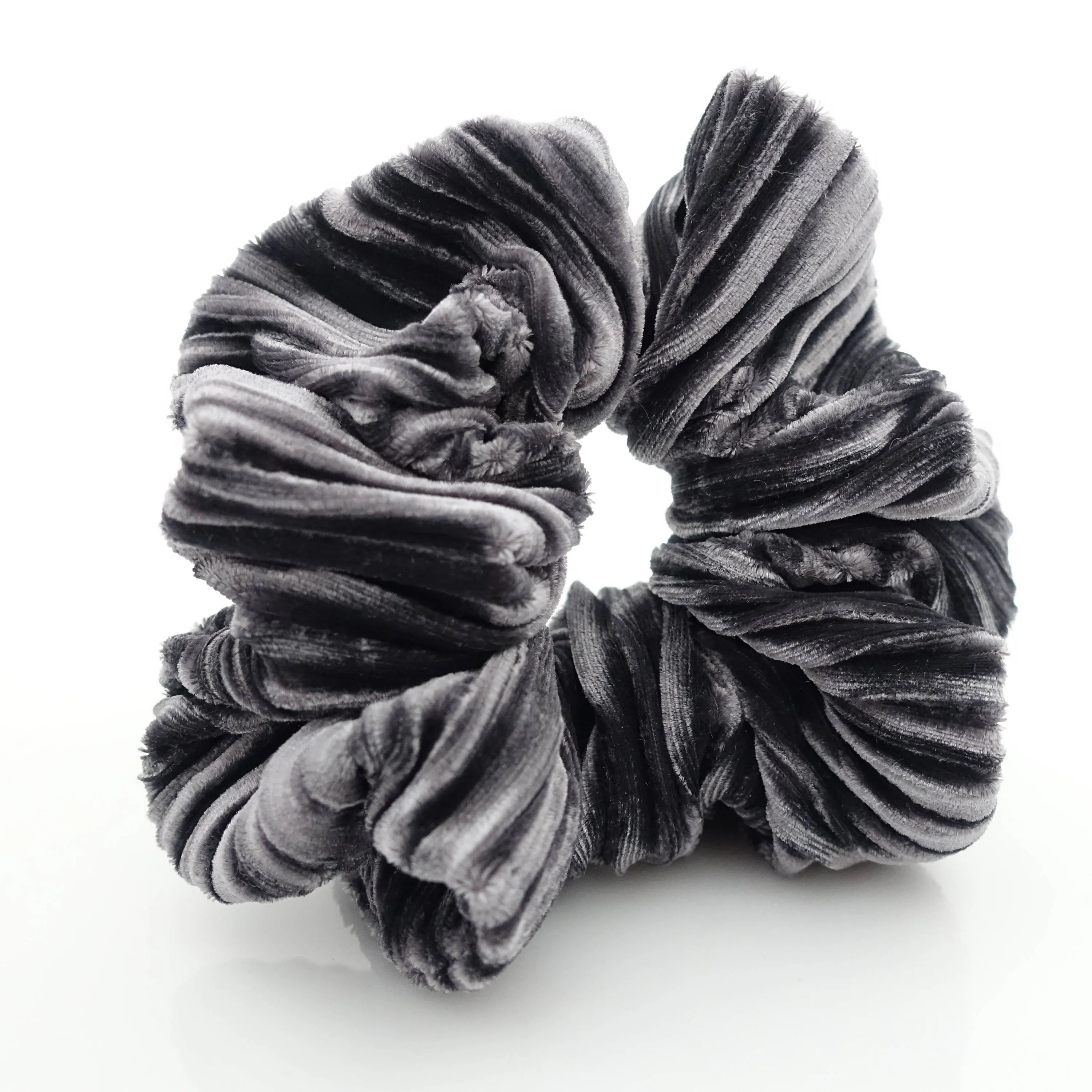 solid pleat velvet scrunchies women Hair Elastic scrunchie