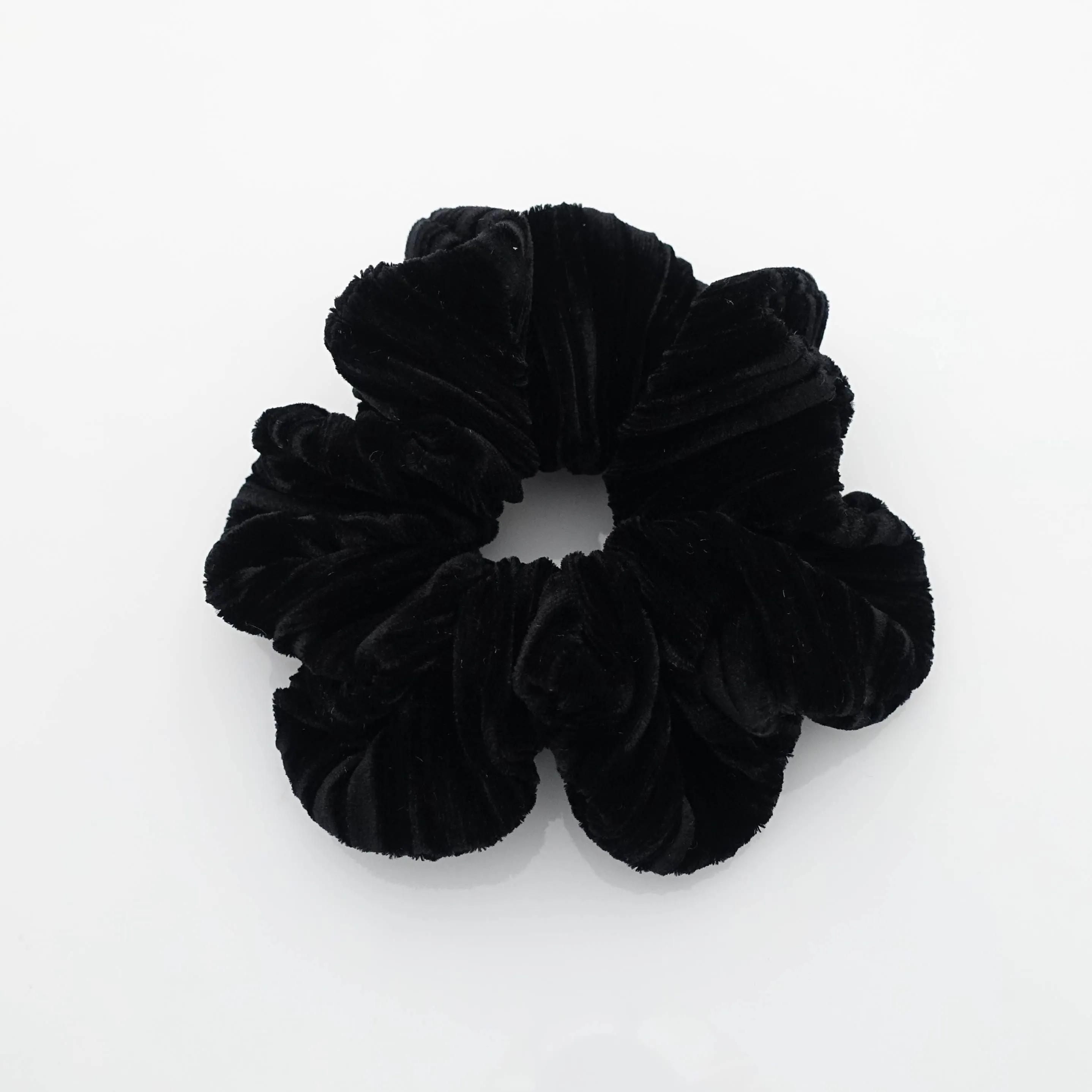 solid pleat velvet scrunchies women Hair Elastic scrunchie