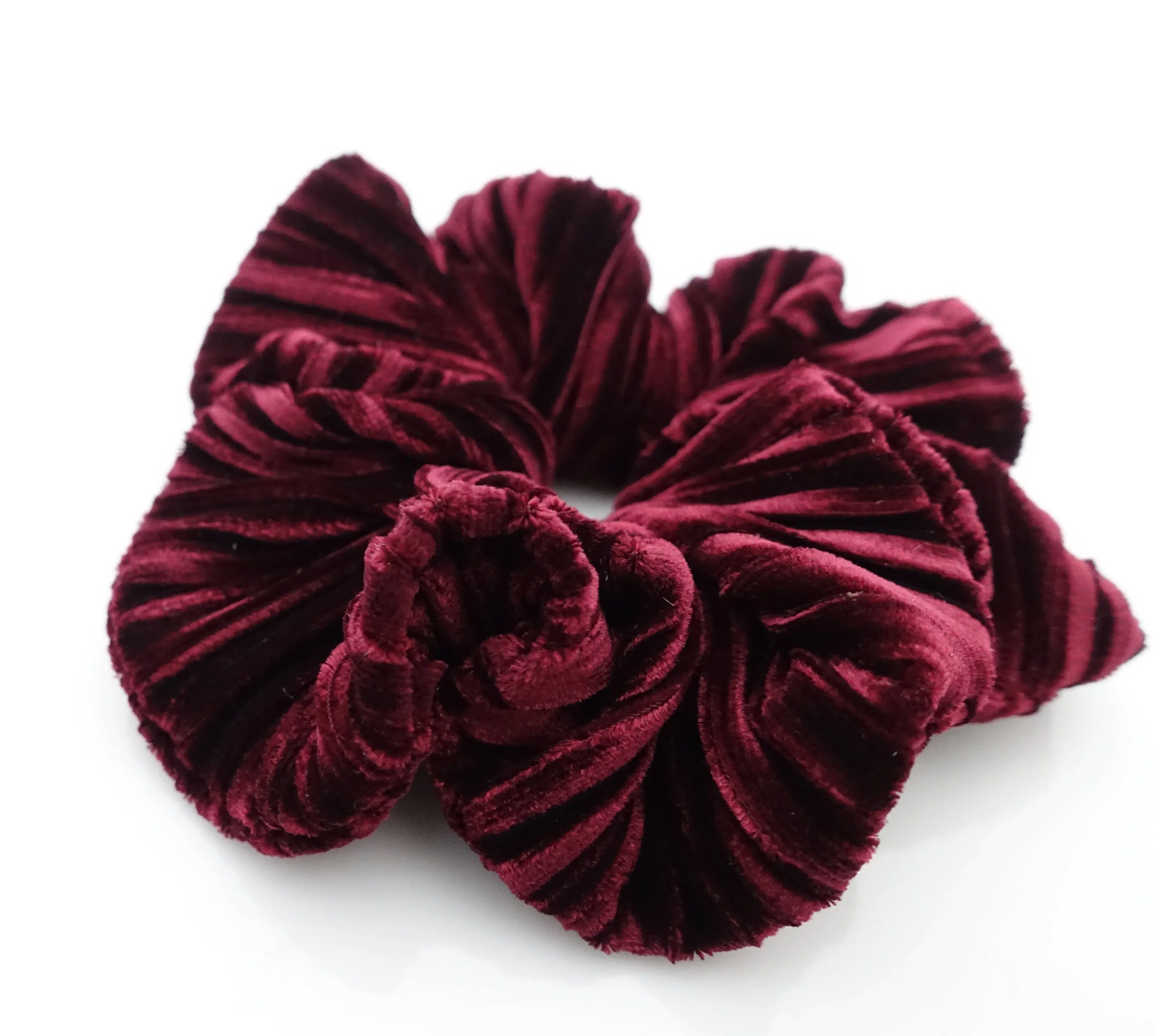 solid pleat velvet scrunchies women Hair Elastic scrunchie