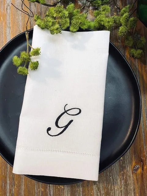 Sophia Monogrammed Embroidered Cloth Napkins