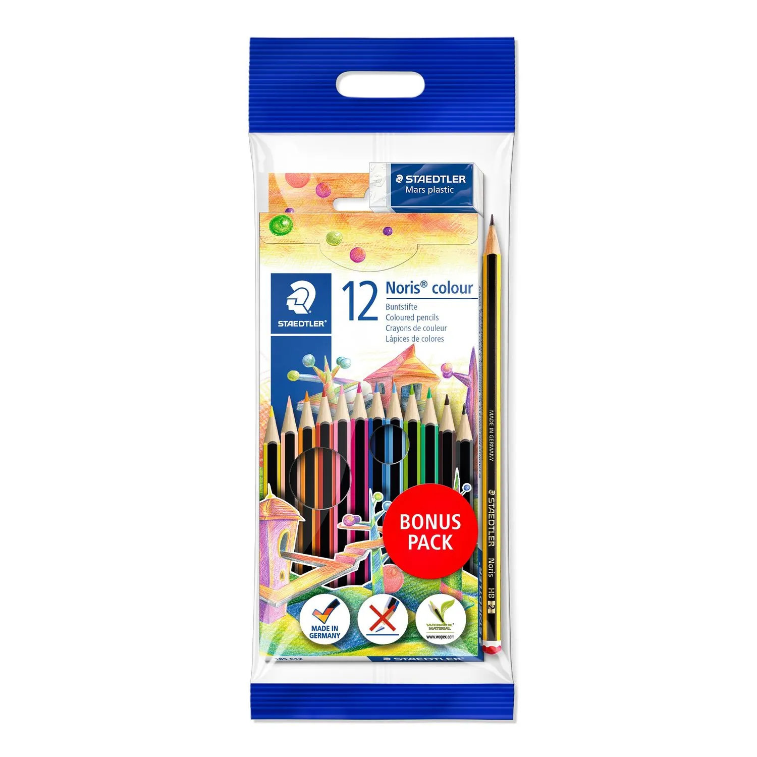 Staedtler 185C12 Noris   Mini Eraser Promo Pack