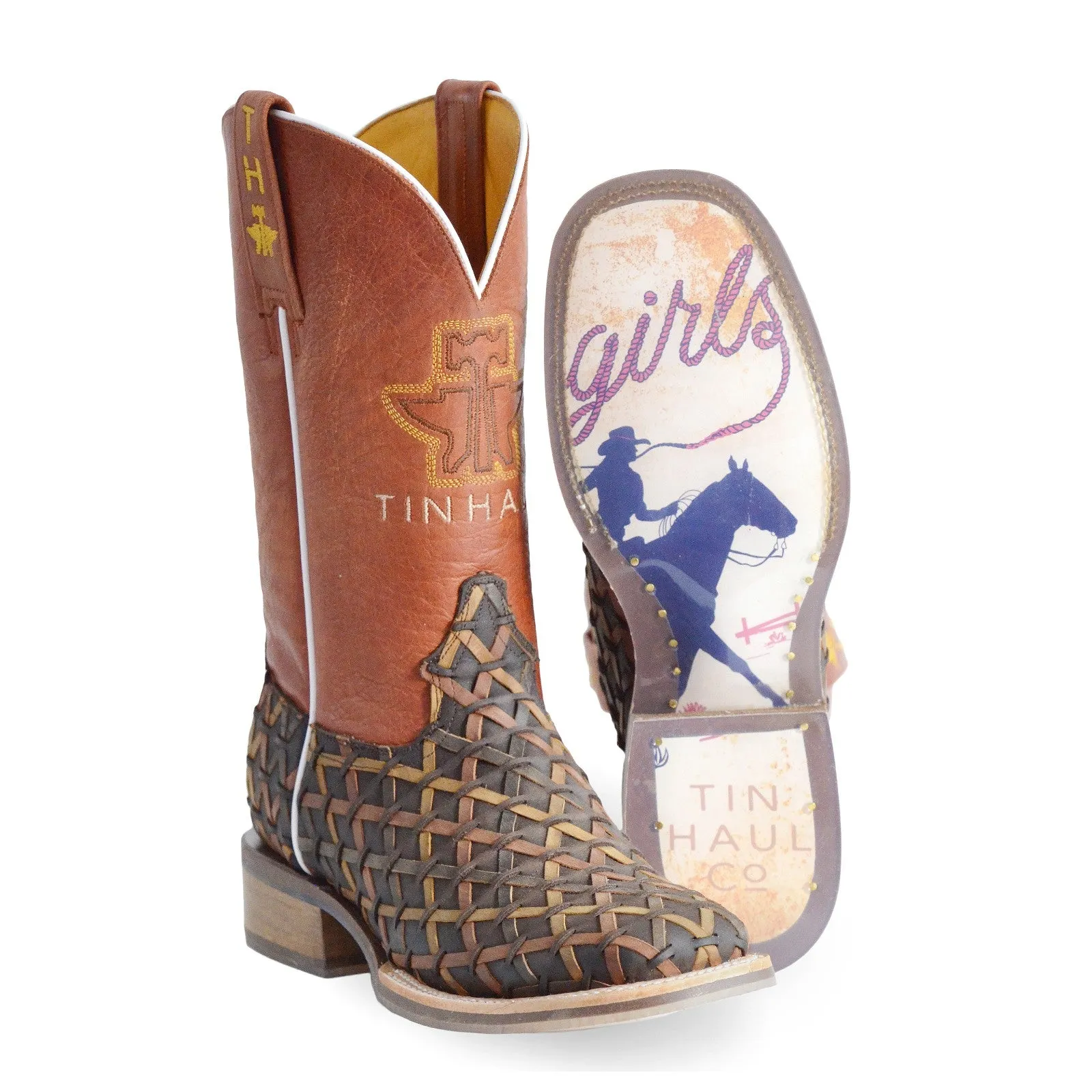 Tin Haul Women's Weaving Time / Long Live Cowgirls Square Toe Boots 1481