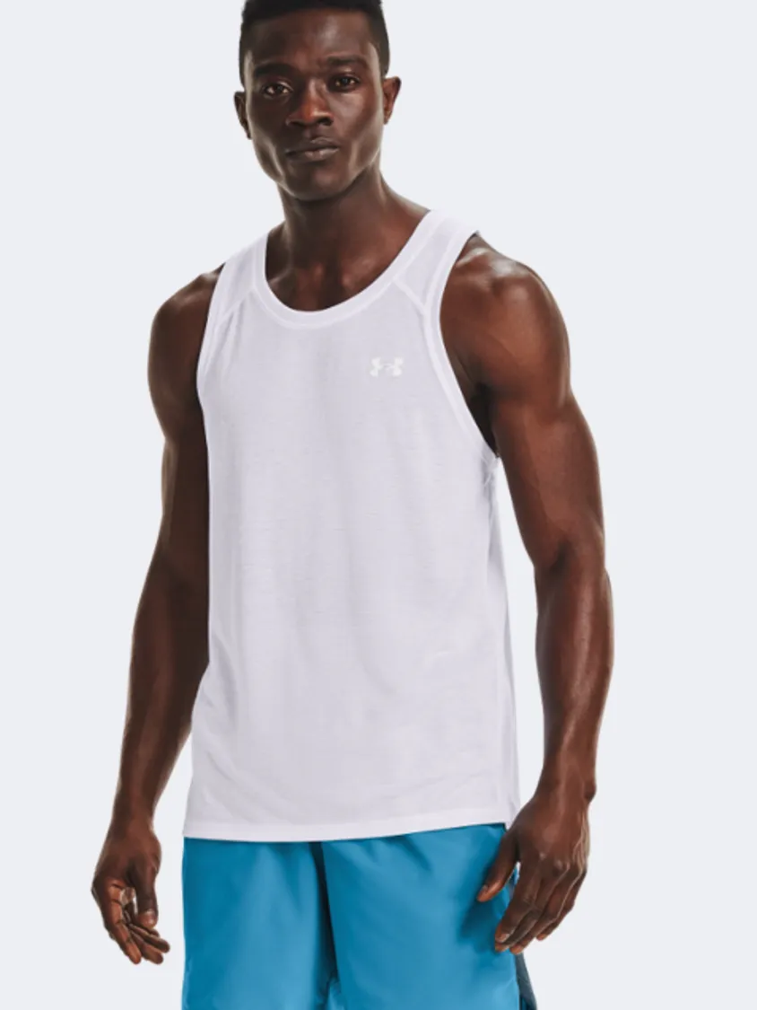 Under Armour Streaker Men Running Tank White