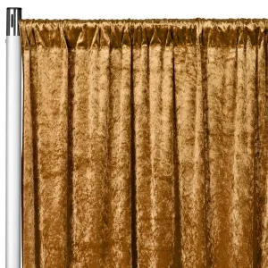 Velvet 10ft H x 52" W Drape/Backdrop Curtain Panel - Mustard Gold