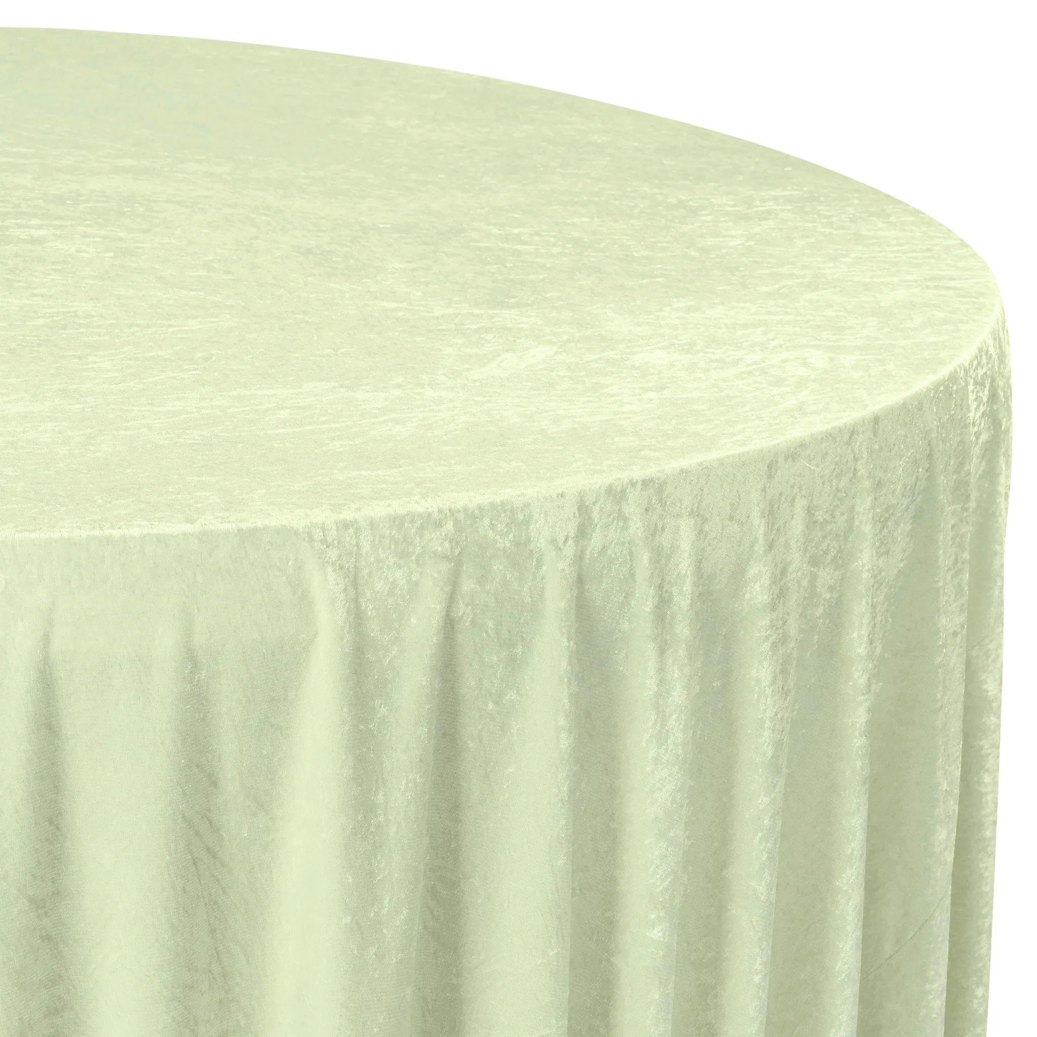 Velvet 120" Round Tablecloth - Sage Green