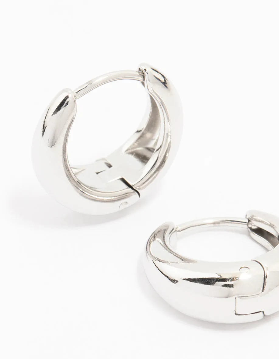 Waterproof Stainless Steel Mini Drop Huggie Earrings