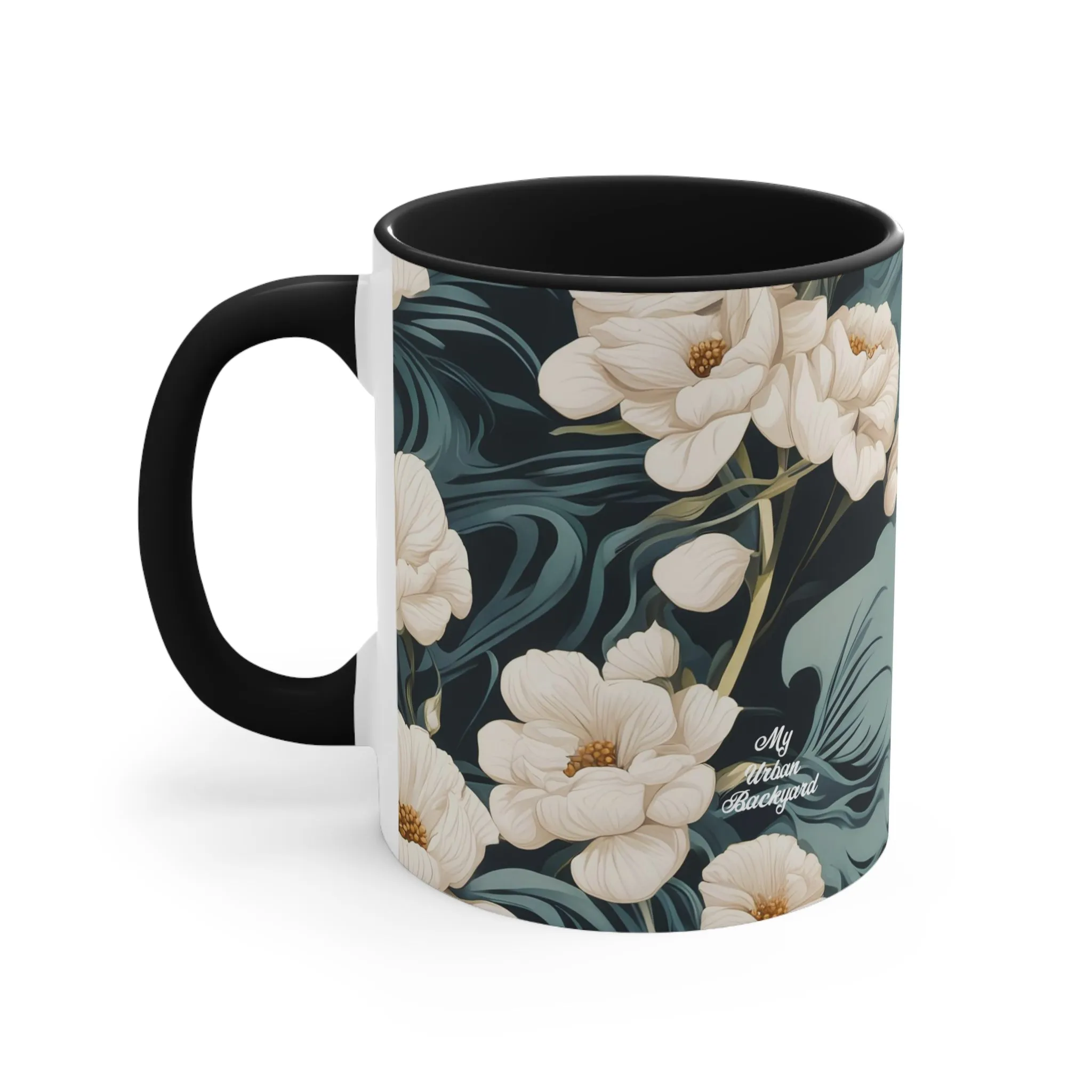 Winter Flowers, Ceramic Mug - Perfect for Coffee, Tea, and More!