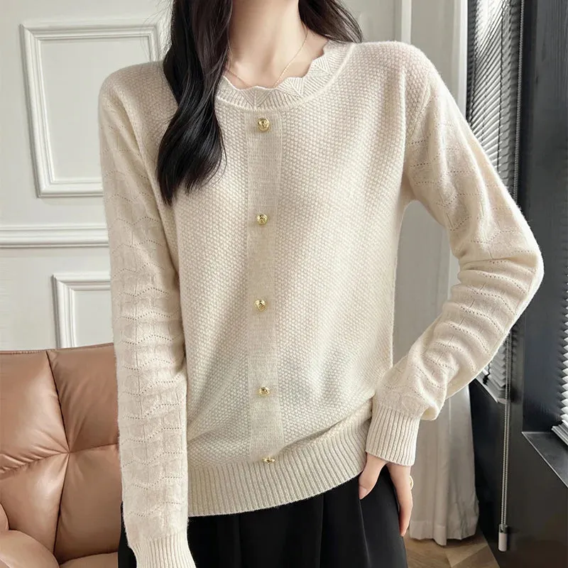 Wool Winter Sweater Casual Solid