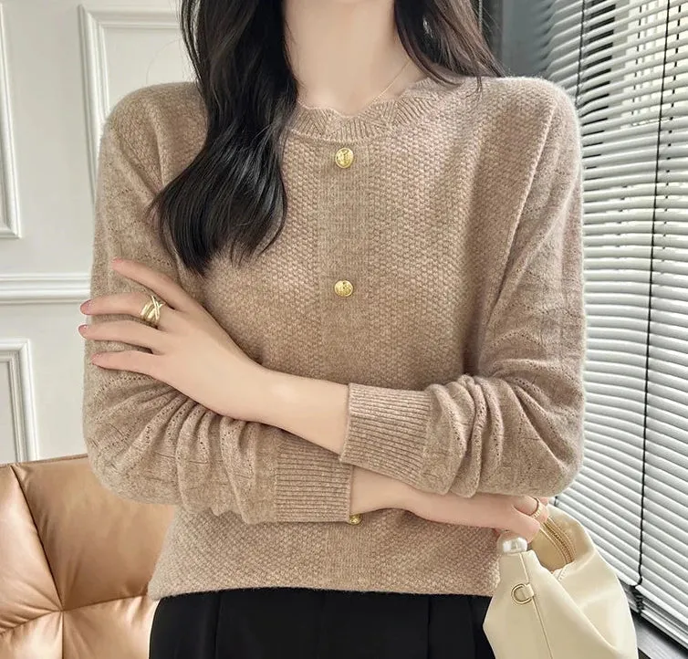 Wool Winter Sweater Casual Solid