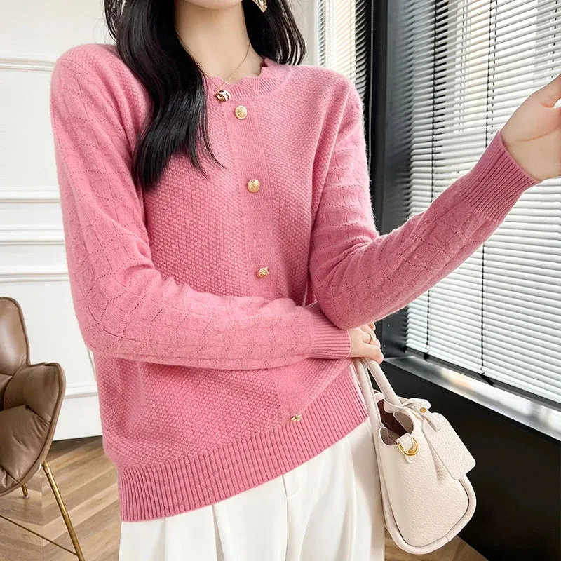 Wool Winter Sweater Casual Solid